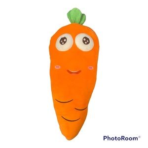 18” Seventeen Carat Plush - Stuffed Carrot Plush w/ Embroidered Detail